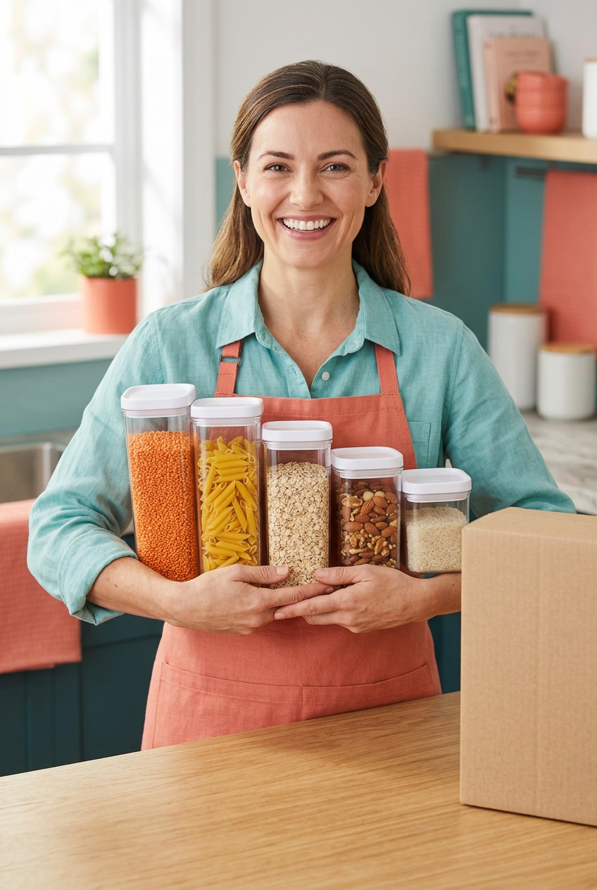 Stackable Clear Pantry Canister Set