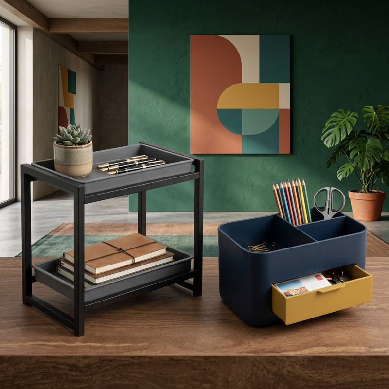 Desk and Vanity Organizer Duo
