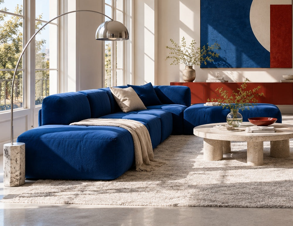Contemporary home with colourful accents