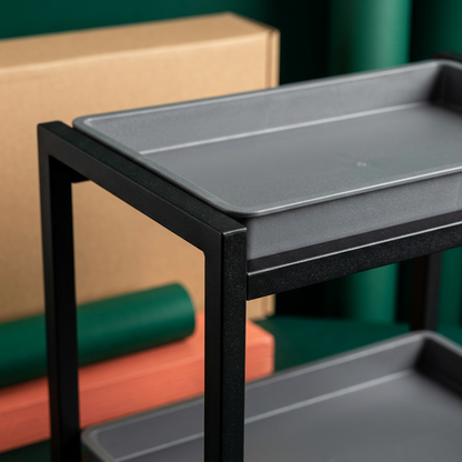 Black & Graphite Two-Tier Countertop Organizer